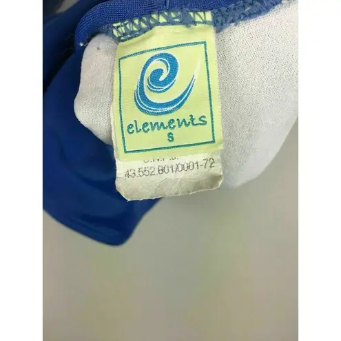 One Piece Elements Swimsuit Blue White Accents Size Small Womens Bathing Suit