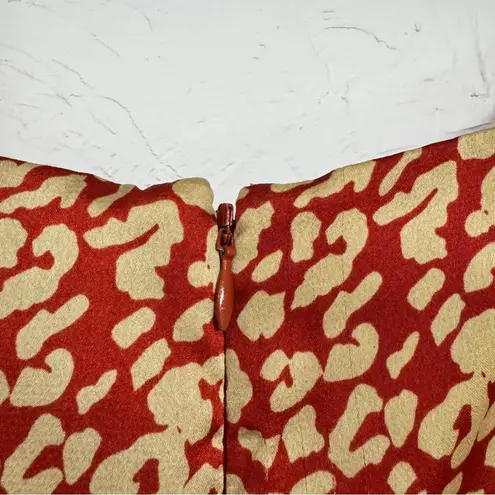 Majorelle  Shiloh Red Leopard Print Mini Dress Womens XS Ruffled Coquette Belt