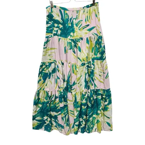 Just Cavalli Roberto Cavalli Tropical Print Silk Maxi Skirt Size 46 US 10