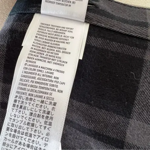 Spyder Women Sz Med Elevate Creston Plaid Button Up Long Sleeve Heavy Gray Shirt