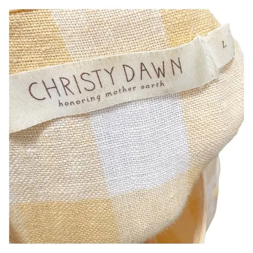 Christy Dawn The Jane Dress In Lemon Plaid size large