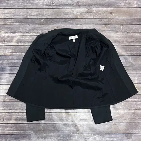 Escada Gray Wool Blend Gold Tone Zipper V Neck Mandarin Collar Blazer Jacket 34 Size undefined