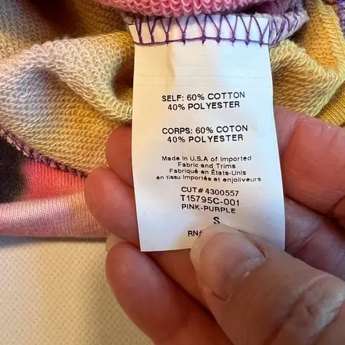 All in Favor Womens Sweatshirt Size Small Tie Dyed Crew Neck