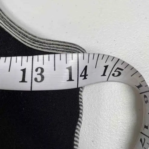 Pink Lotus PL Movement by Sports Bra Women XS Black White Stripe Nylon Crossback