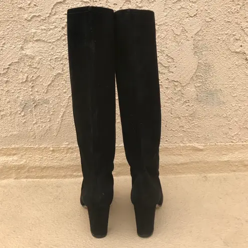 Valentino Garavani Valentino women’s black suede knee high block heel boots size IT 37 US 7