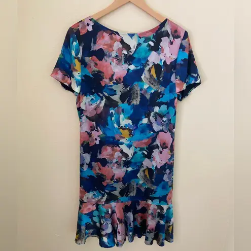 St. John Watercolor Floral Silk Dress