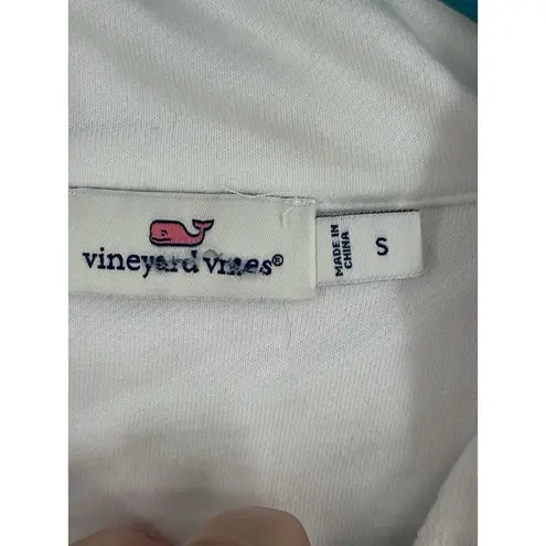 Vineyard Vines  Woman's White 1/4 Zip Pullover Shep Shirt Sweatshirt Top Size S