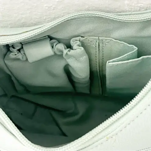 Stone Mountain Green Soft Leather Adjustable Strap Zipper Closure Shoulder Bag