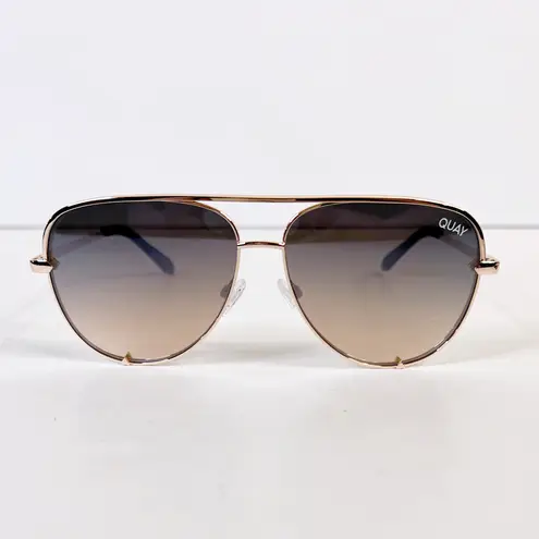 Quay Australia High Key Oversized Rose Gold/Multi Sunglasses