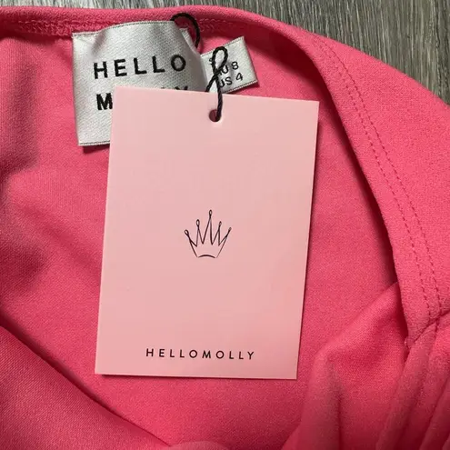 Hello Molly  Pink Long Sleeve Mini Dress