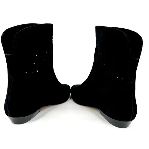 Isabel Marant Sprati perforated black suede ankle boots size 36