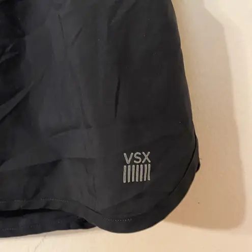 VSX Victoria’s Secret Black Gray Lined Athletic Skort Zip Pocket Size XS