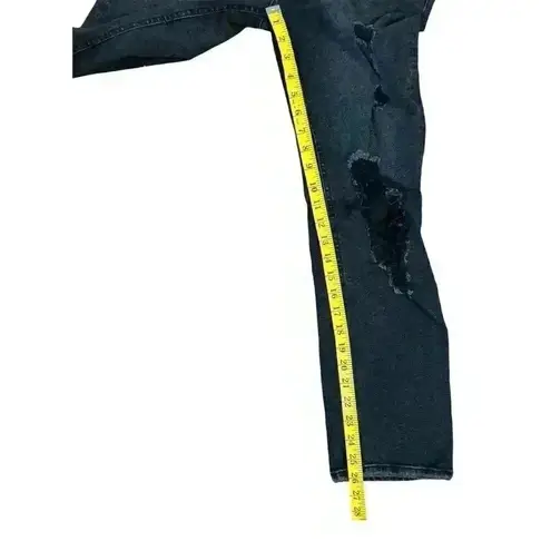 KanCan Women's High Rise Distressed Black Straight Leg Jeans Size 11