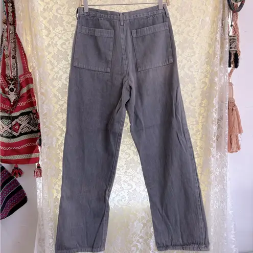 Sweetgrass Natural Fibers Gray hemp denim Jean Pants USA small organic cotton