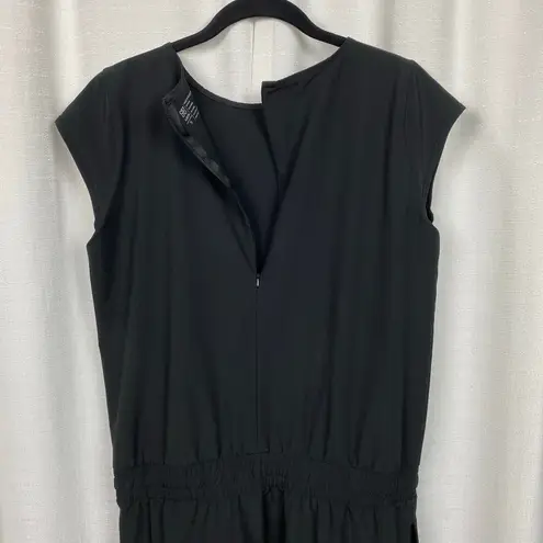 ALBION FIT Black Cap Sleeve Going Places Tie Waist Athletic Dress Sz.M