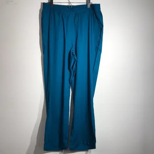 Jessica London Blue Straight Leg Relaxed Pull-on Pants Size 18W NWT