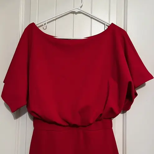 Pretty Little Thing Wrap Front Red Flutter Kimono Sleeve Midi Dress Size 8 NWT