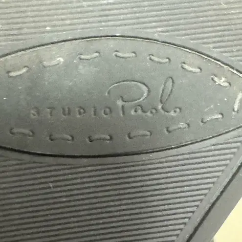 Studio Paolo Women's Brown Leather Wedge Heel Sandals SZ 10