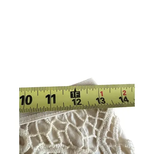 Ella Moss Ivory Lace Crochet A Line Skirt Size S Lined Demure Dreamy Whimsical