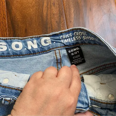 S.O.N.G Junior Girls Light Denim Cut