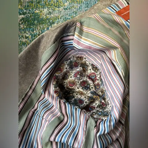 Vintage Anonymous by John Carlisle weathered brown leather blazer, size large