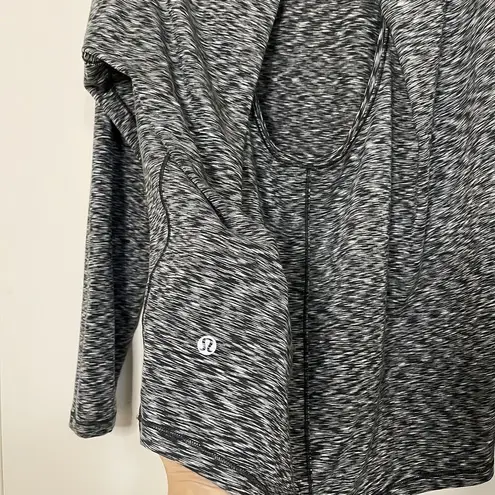 Lululemon  space dye black long sleeve keyhole back shirt size 10