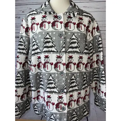 Breckenridge Patchwork jacket shacket XL Extra Large Ugly Christmas Snowman