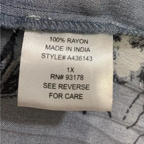 Mod X Boho Extra Pleated Long Sleeve Blue Blouse/Mini 1X Dress. 1971