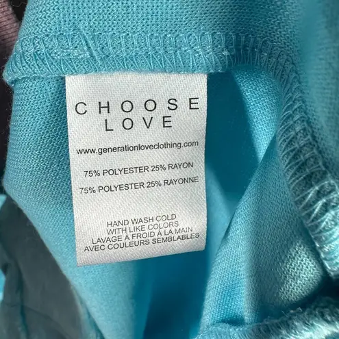 Generation Love  Primrose Hoodie Scuba Top Blue Size Small