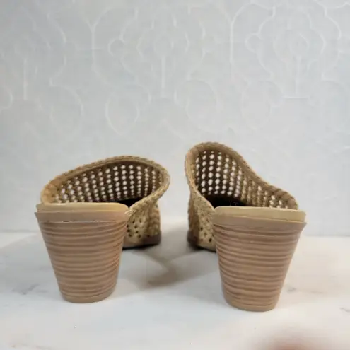 Seven Dials Womens Mule Heels 8 Brown Cognac Woven Quinton Pointed Toe Clogs