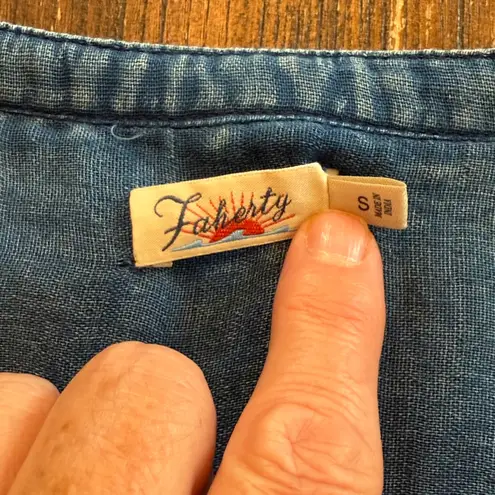 Faherty Isha Dress Indigo Blue Women’s Size Small