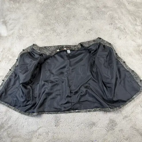 Chico's  Embellished‎ Jacket Beaded Neckline 3/4 Sleeve Party Occasion Size 3