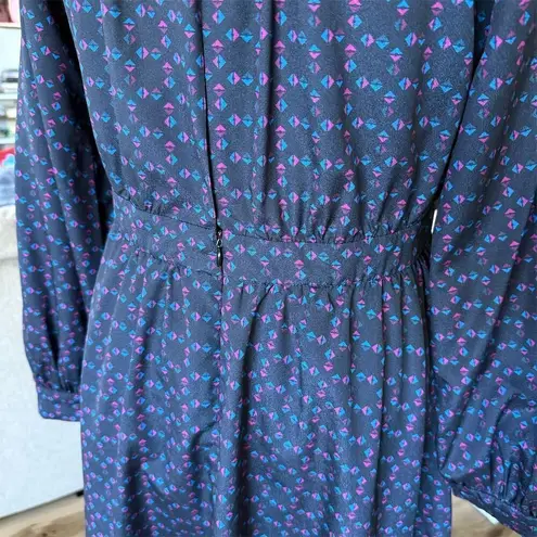 Derek Lam Women's Geo Print Peasant Midi Dress Size 44 Multicolor Fall