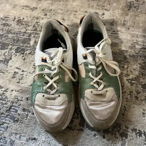 Paul Smith Cream Nova Neoprene Satin & Calf Hair Sneakers Size 36 EU $375