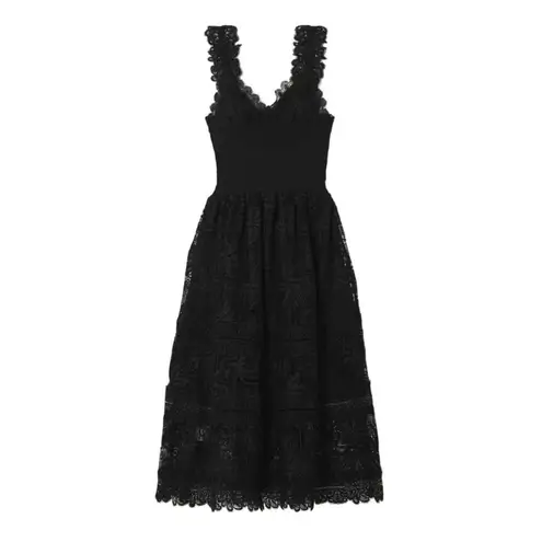 Waimari La Mimosa Dress in Guipure Lace Sz. XS Black
