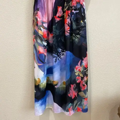 Anthropologie  Corey Lynn Calter Daybreak Midi Dress Size 12 Watercolor Print