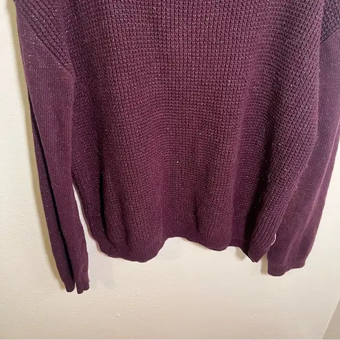 Calvin Klein Jeans Scoop Neck Sweater Purple Metallic L Size L