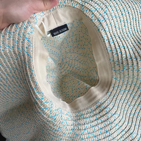 Large Summer Hat Paper Cool Beach Hat Blue