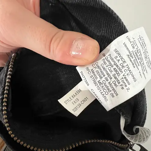 Madewell  Overalls Straight Leg in Black Stretch Denim Sz XL