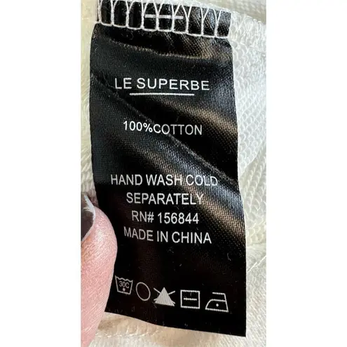 Le Superbe NWT Women's Good Life Champion Pullover Sweatshirt in White Size M Size M - Image 9