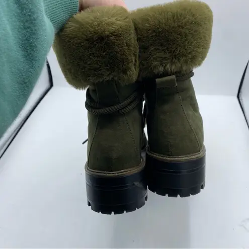 Portland Boot Company Kallie Olive Green Fur