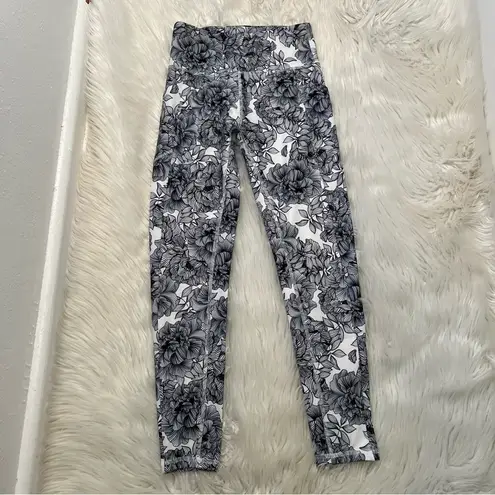 Balance Collection Contour Floral Contender Leggings White