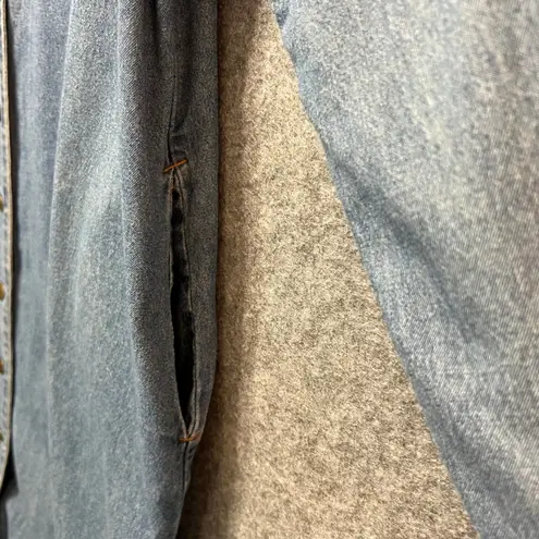 NorthStyle Denim Shirt Dress Long Sleeve Button Front Midi Blue Jean L Pockets Size undefined