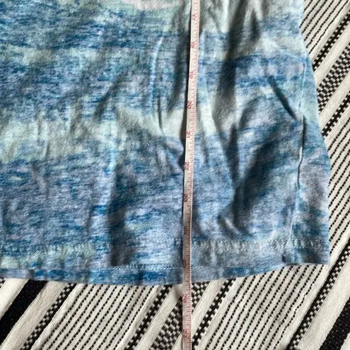 American Apparel  Planet Hollywood Blue White Tie Dye Sleeveless Tank Top Large