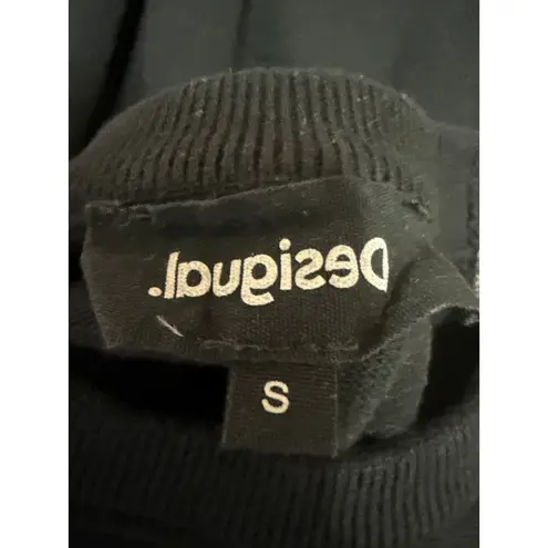 Desigual Carlyn Multicolor Leopard Colorblock Long Sleeve Sweater Top Size S - Image 3