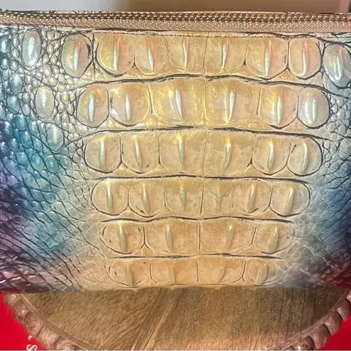 Brahmin Daisy Clutch Reptilian Ombre Melbourne NWT Leather Wristlet