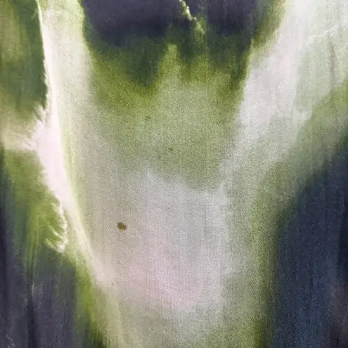 Made In Italy Womens Painted Silk Blend Ethereal Tunic Top Artsy Art2wear PtP 14 White Size undefined