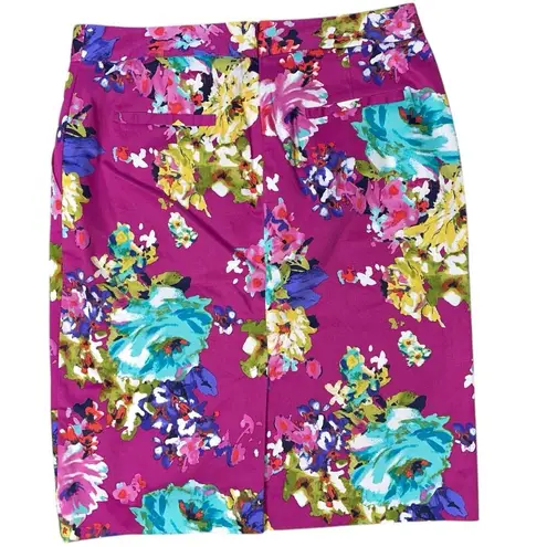 Charter Club Bright Floral Column Skirt size 6