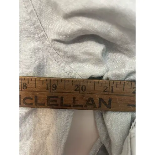 Malvin Hamburg Germany I Love Linen Minimalist Gray Button Down Shirt Dress 10