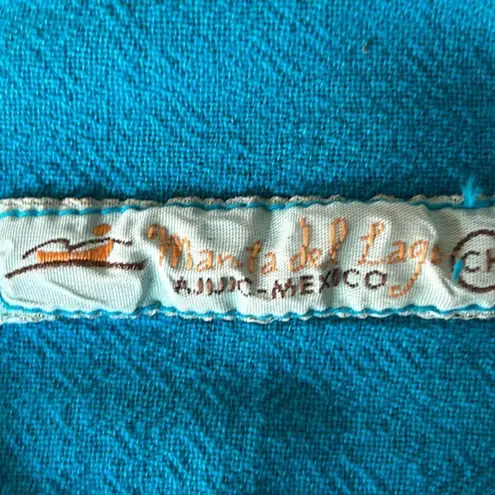 NWT Manta Del Lago Dress Sz Small Blue Pullover Shark Bite Hem Boho